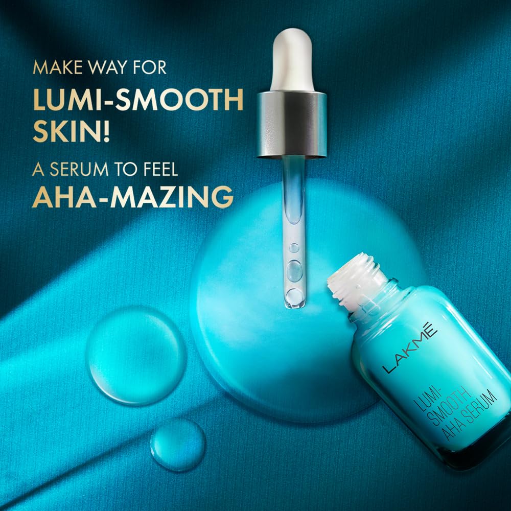 Lakme Lumi Smooth Serum: 8% AHA BHA PHA Complex for Luminous, Even Skin Texture