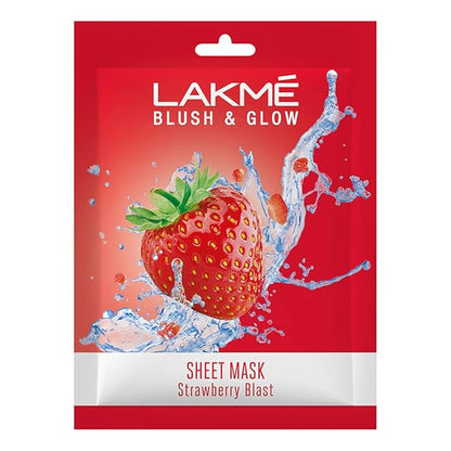 Lakme Blush & Glow Strawberry Sheet Mask: Instant Hydration & Fruity Radiance