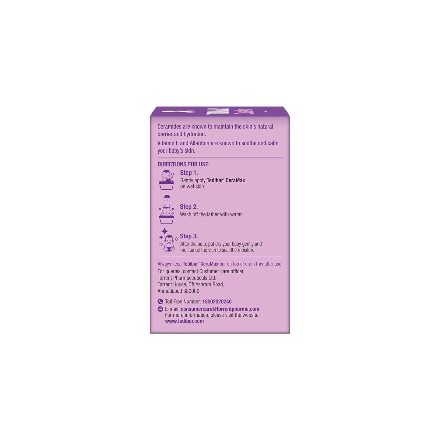 Tedibar Ceramax Soap Free Baby Bathing Bar Pack of 3