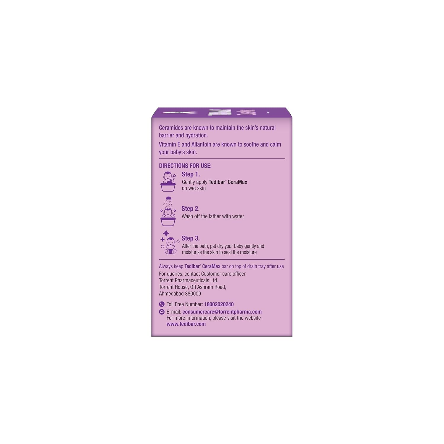 Tedibar Ceramax Soap Free Baby Bathing Bar Pack of 3