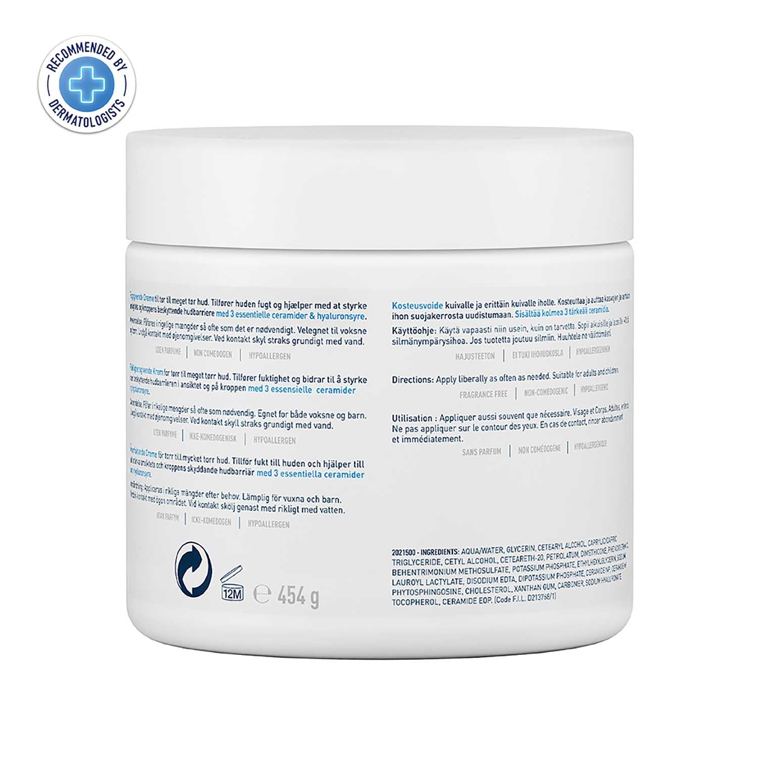 CeraVe Moisturizing Cream for Dry Skin with Hyaluronic Acid 16oz