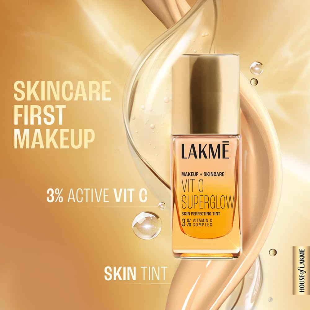 Lakme Vitamin C Superglow Skin Perfecting Tint: Hydrating, Brightening, Air-Light Formula