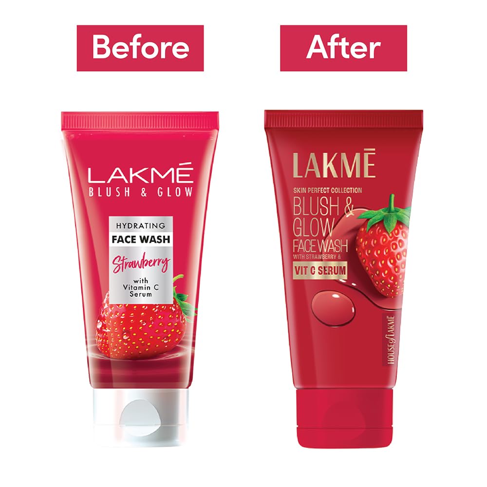 Lakmé Blush & Glow Hydrating Strawberry Facewash with Vitamin C
