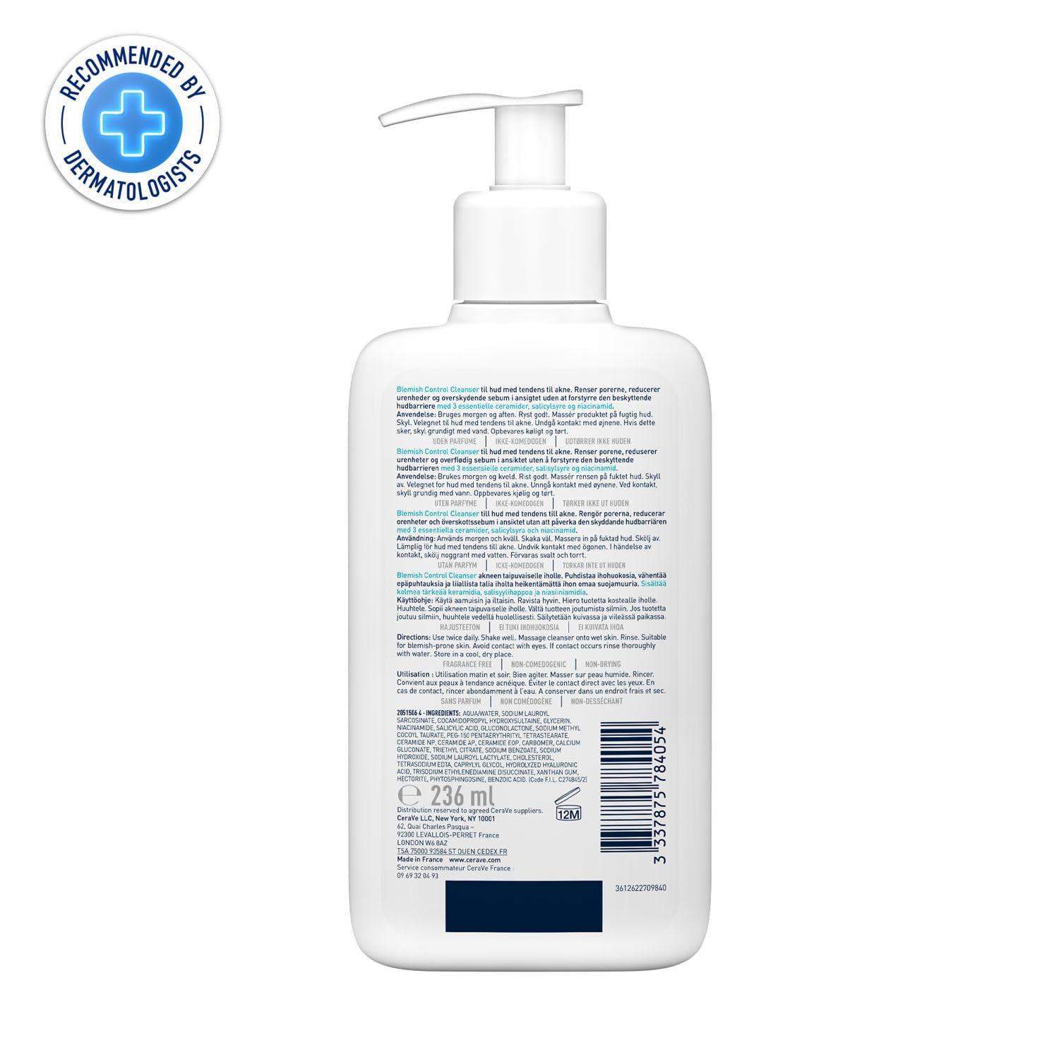 CeraVe Blemish Control Cleanser with 2% Salicylic Acid and Niacinamide