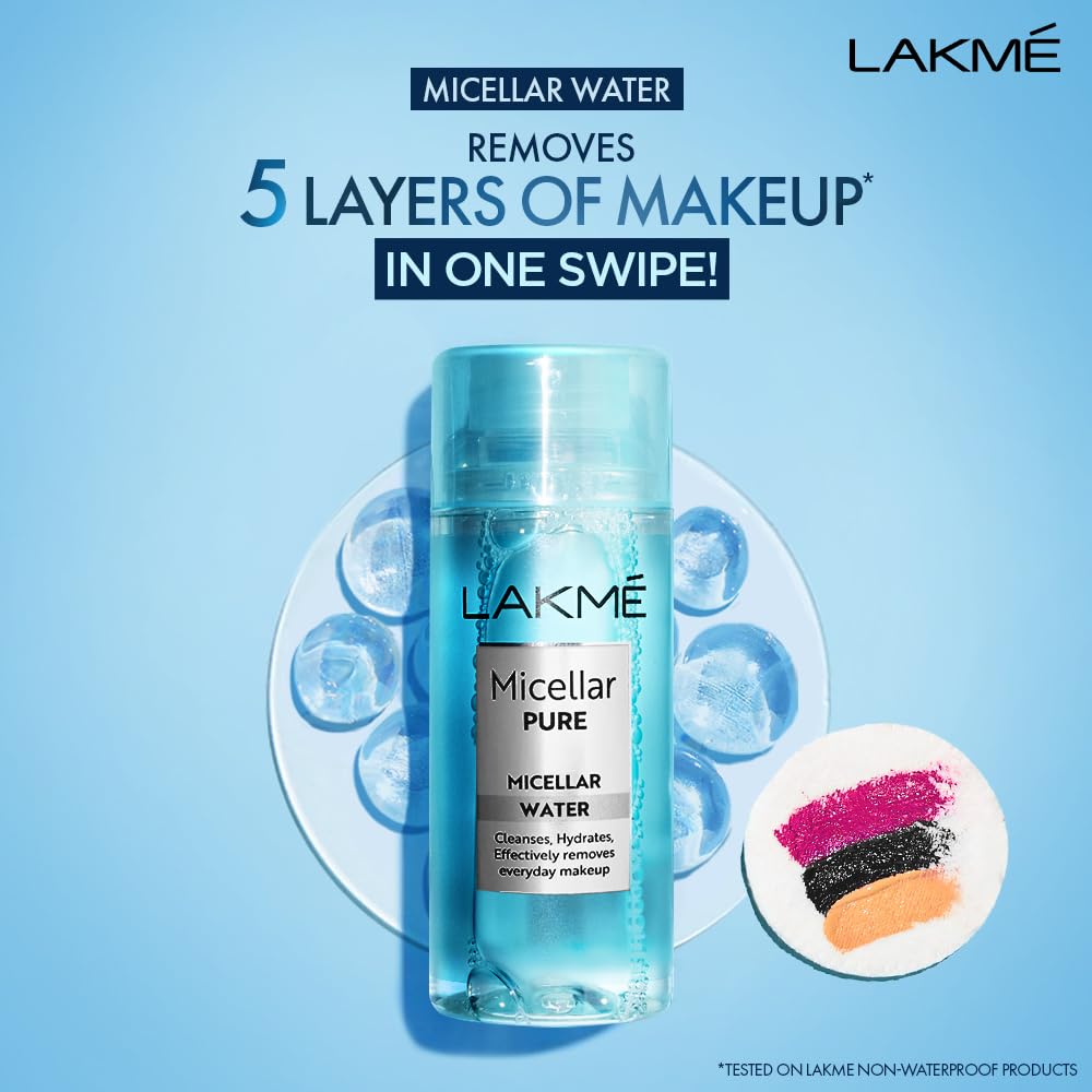 LAKMÉ Hydrating Soothing Micellar Cleansing Water for Gentle Makeup Removal