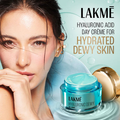 Lakme Hyaluronic Acid Dewy Gel Creme: 72-Hour Hydration for Plump Skin
