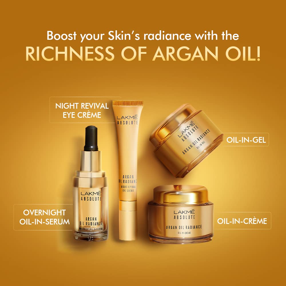 Lakme Absolute Argan Oil Radiance Overnight Serum for Glowing Skin 15ml