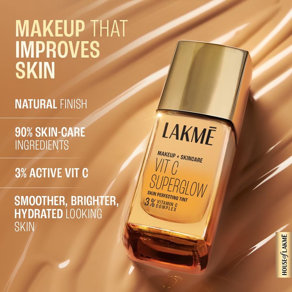 Lakme Vitamin C Superglow Skin Perfecting Tint: Hydrating, Brightening, Air-Light Formula