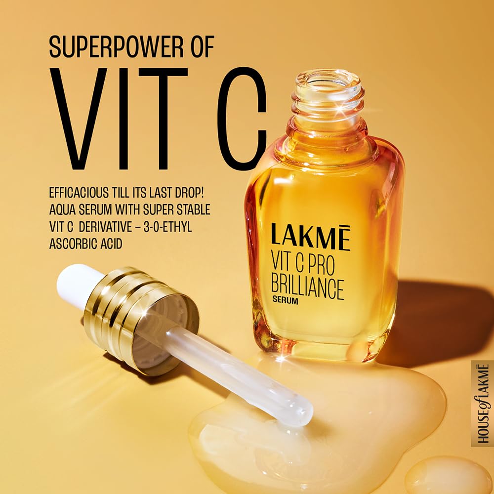 Lakme 10% Vitamin C Face Serum for Radiant, Youthful Skin 15ml