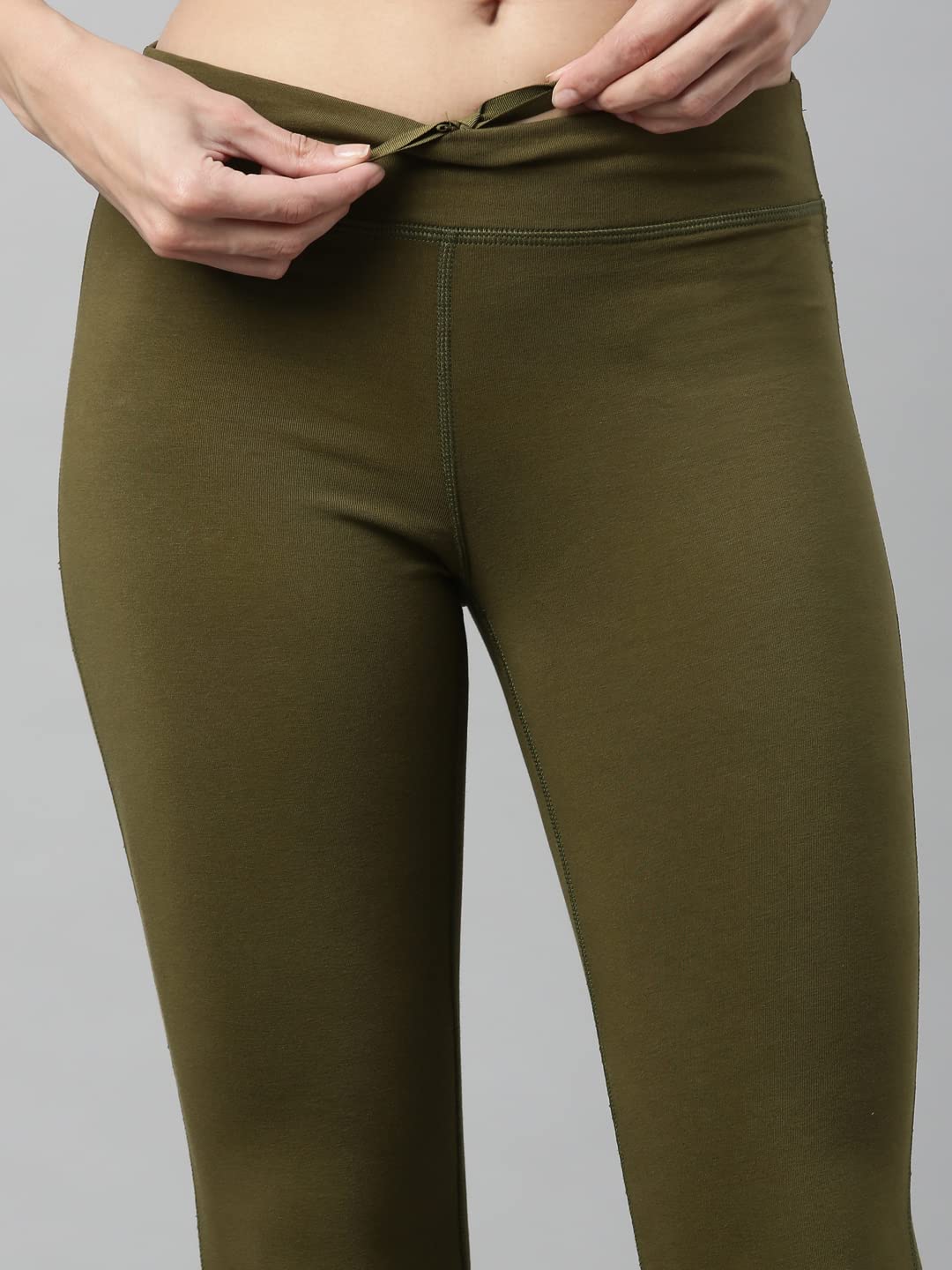 Enamor Mid Rise Ankle Length Yoga Legging - Slim Fit, Soft Breathable Stretch Cotton