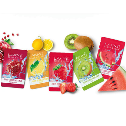 Lakme Blush & Glow Strawberry Sheet Mask: Instant Hydration & Fruity Radiance