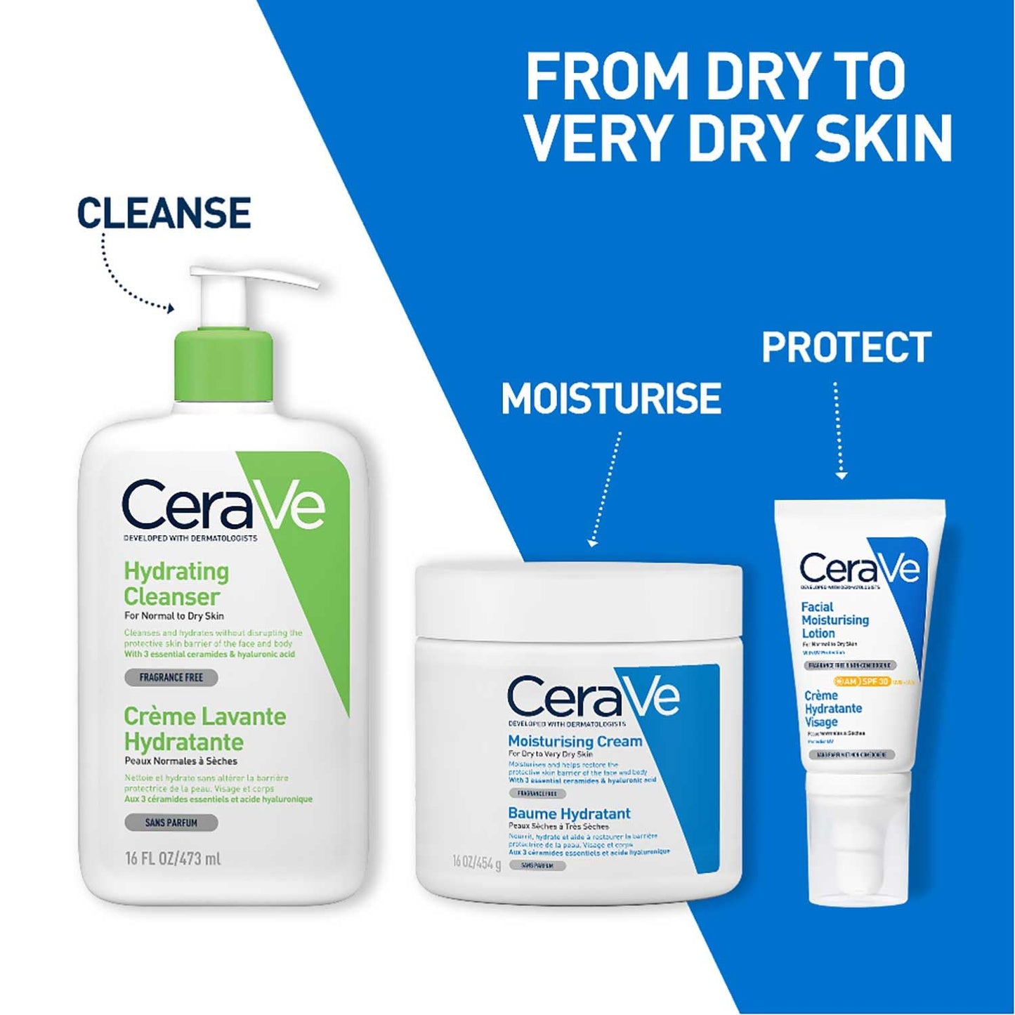 CeraVe Moisturizing Cream for Dry Skin with Hyaluronic Acid 16oz