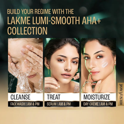 Lakme Lumi Smooth AHA+BHA+PHA+B3 Face Cream to Exfoliate & Unclog Pores, 50G