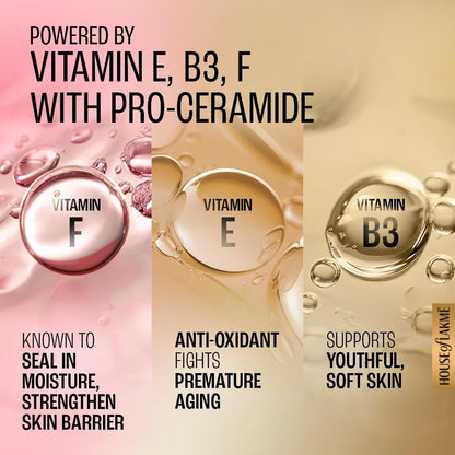 LAKMÉ Dew Drama Gel Creme: Pro-Ceramides, Vitamins E, B, F for Radiant Skin
