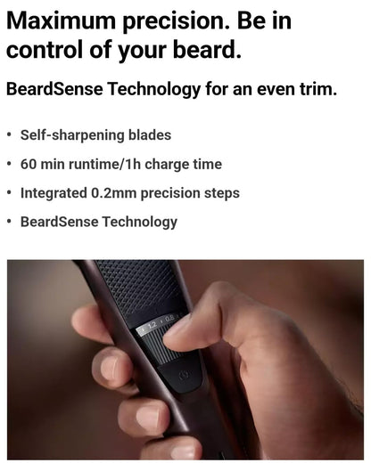 Philips 3000 Series Beard Trimmer with Titanium Blades and PowerAdapt