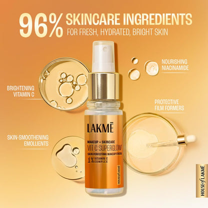 Lakme Vitamin C Superglow Skin Perfecting Makeup Fixer 60ml for Radiant Skin