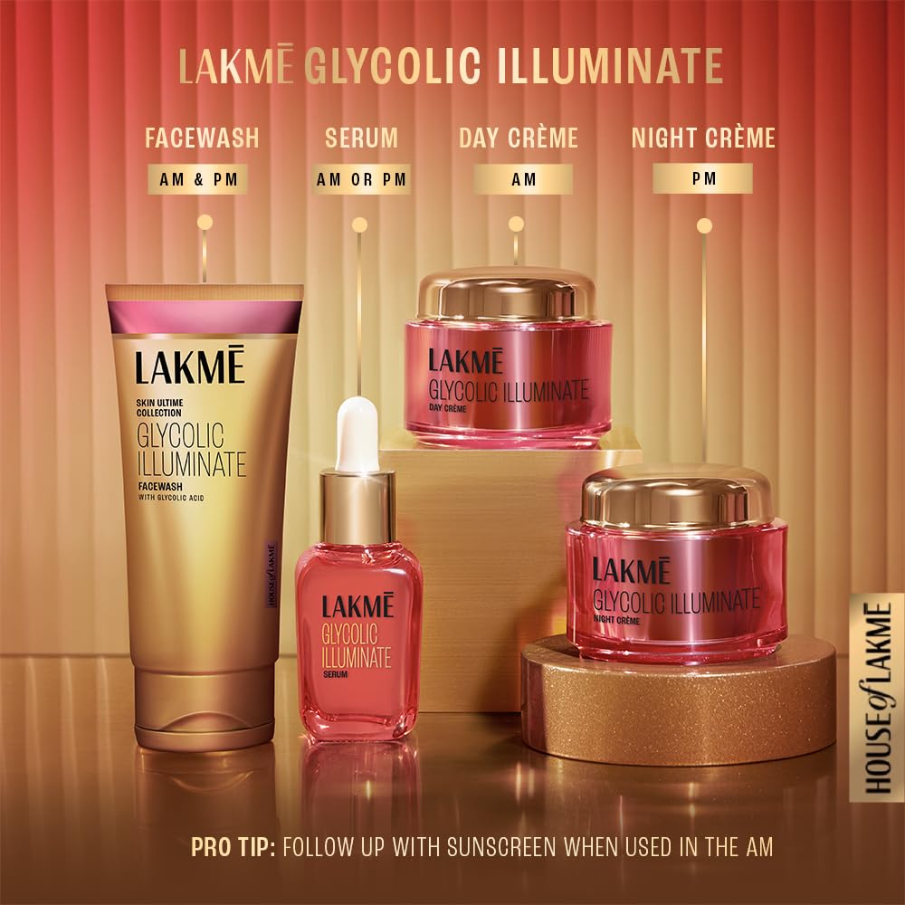 Lakmé Glycolic Illuminate Face Wash with Glycolic Acid for Glowing Skin