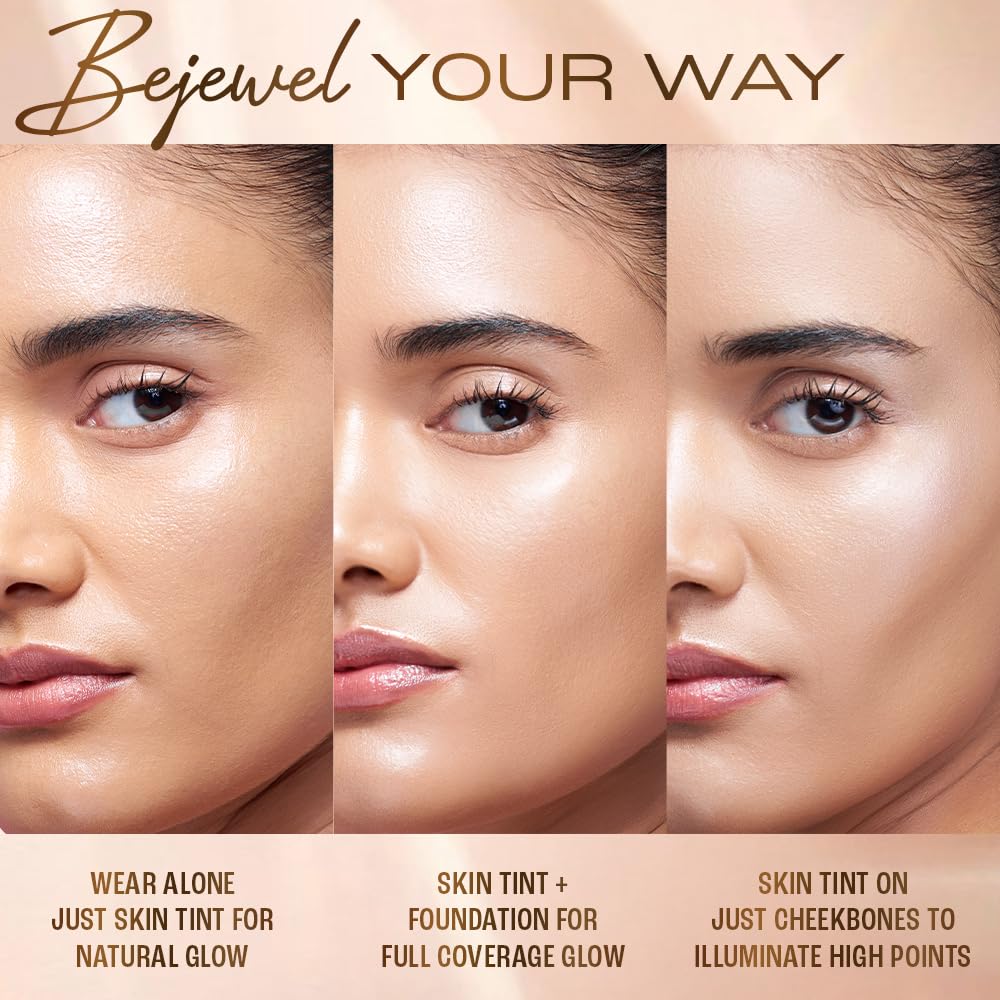 Lakme Be-Jewel Luminous Skin Tint: 24HR Lasting, Light-Reflecting Glow, Warm Beige