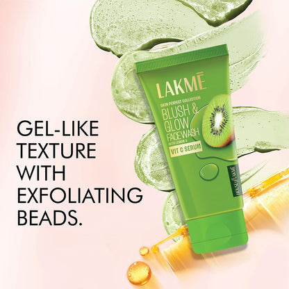 Lakmé Blush & Glow Kiwi Face Wash with Vitamin C Serum 100g