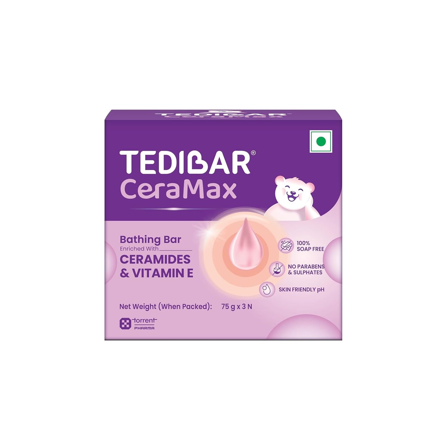Tedibar Ceramax Soap Free Baby Bathing Bar Pack of 3