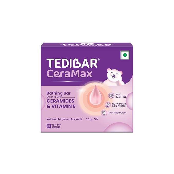 Tedibar Ceramax Soap Free Baby Bathing Bar Pack of 3