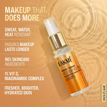 Lakme Vitamin C Superglow Skin Perfecting Makeup Fixer 60ml for Radiant Skin