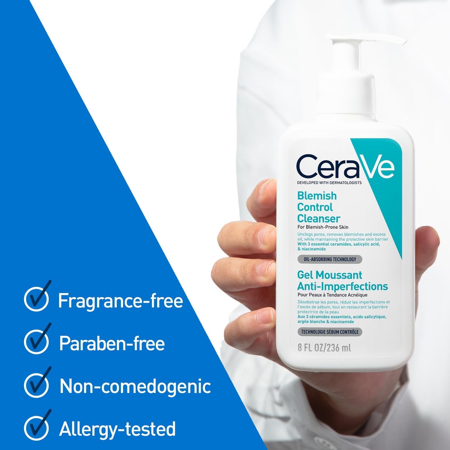 CeraVe Blemish Control Cleanser with 2% Salicylic Acid and Niacinamide