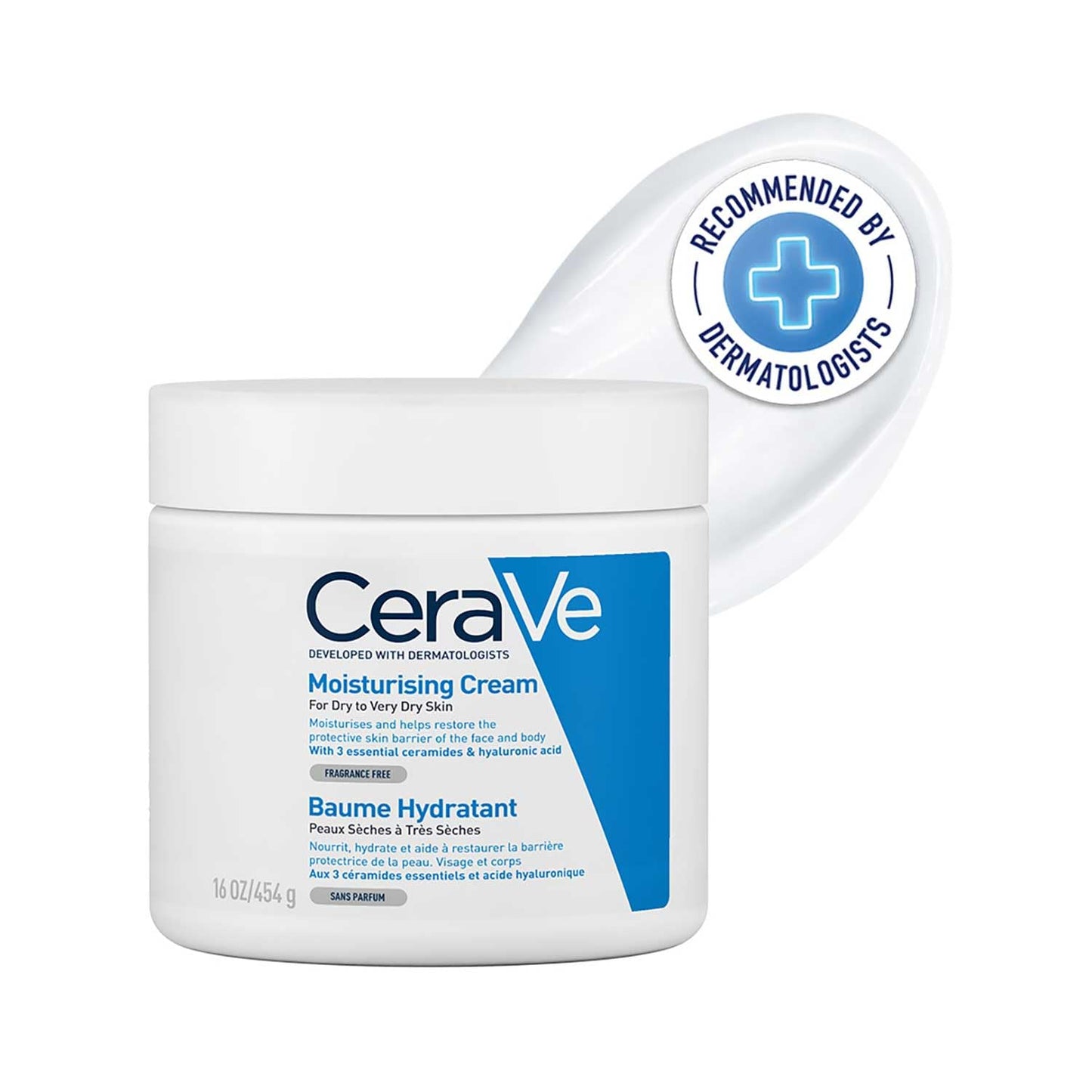 CeraVe Moisturizing Cream for Dry Skin with Hyaluronic Acid 16oz