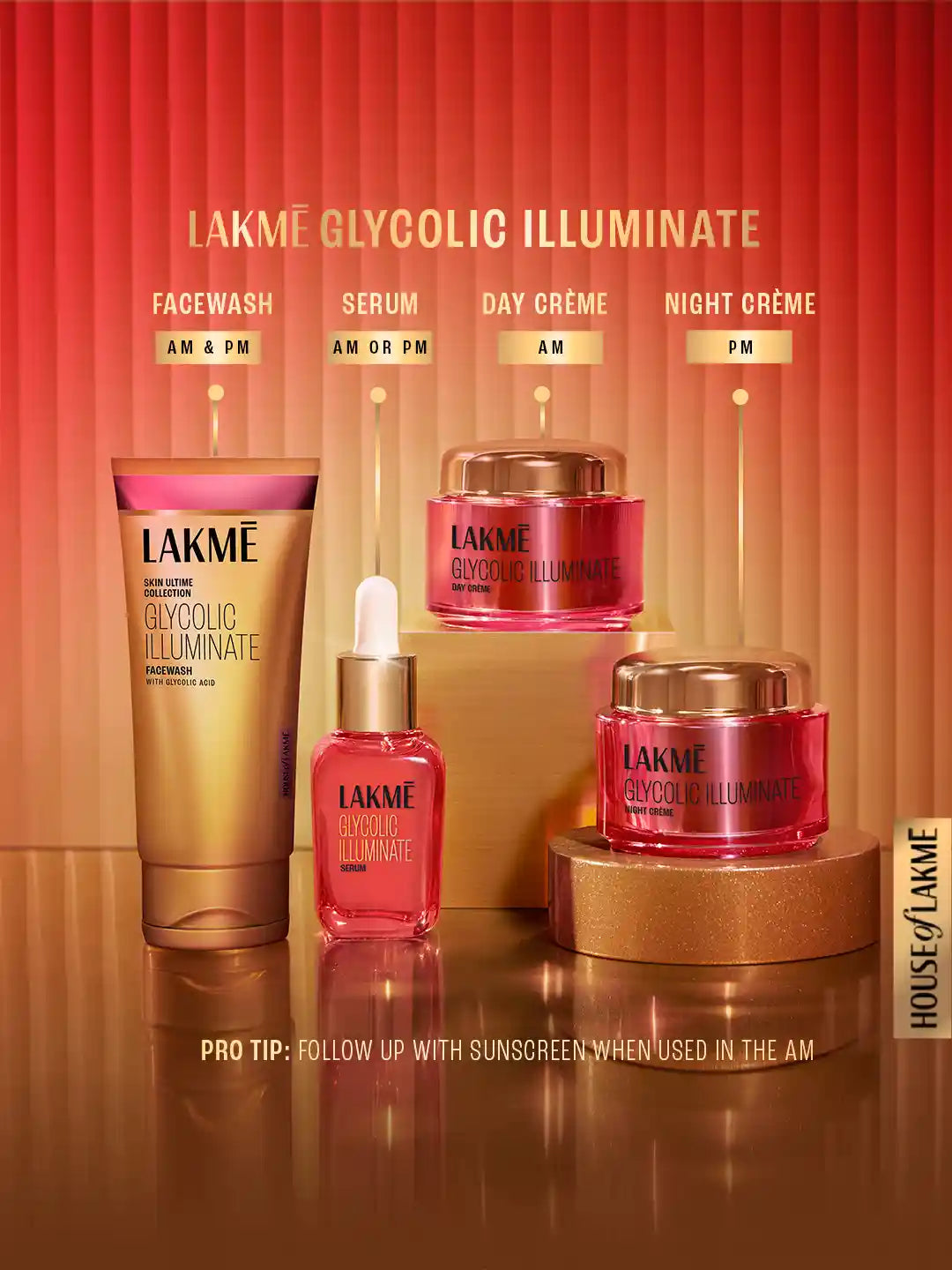 Lakme Glycolic Illuminate Day Cream for Radiant, Even Tone Skin, 50g