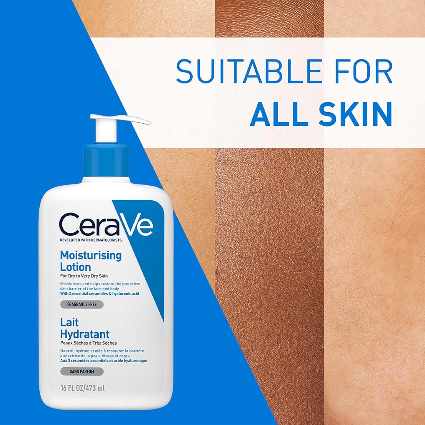 CeraVe Daily Moisturising Lotion with Ceramides and Hyaluronic Acid 16oz