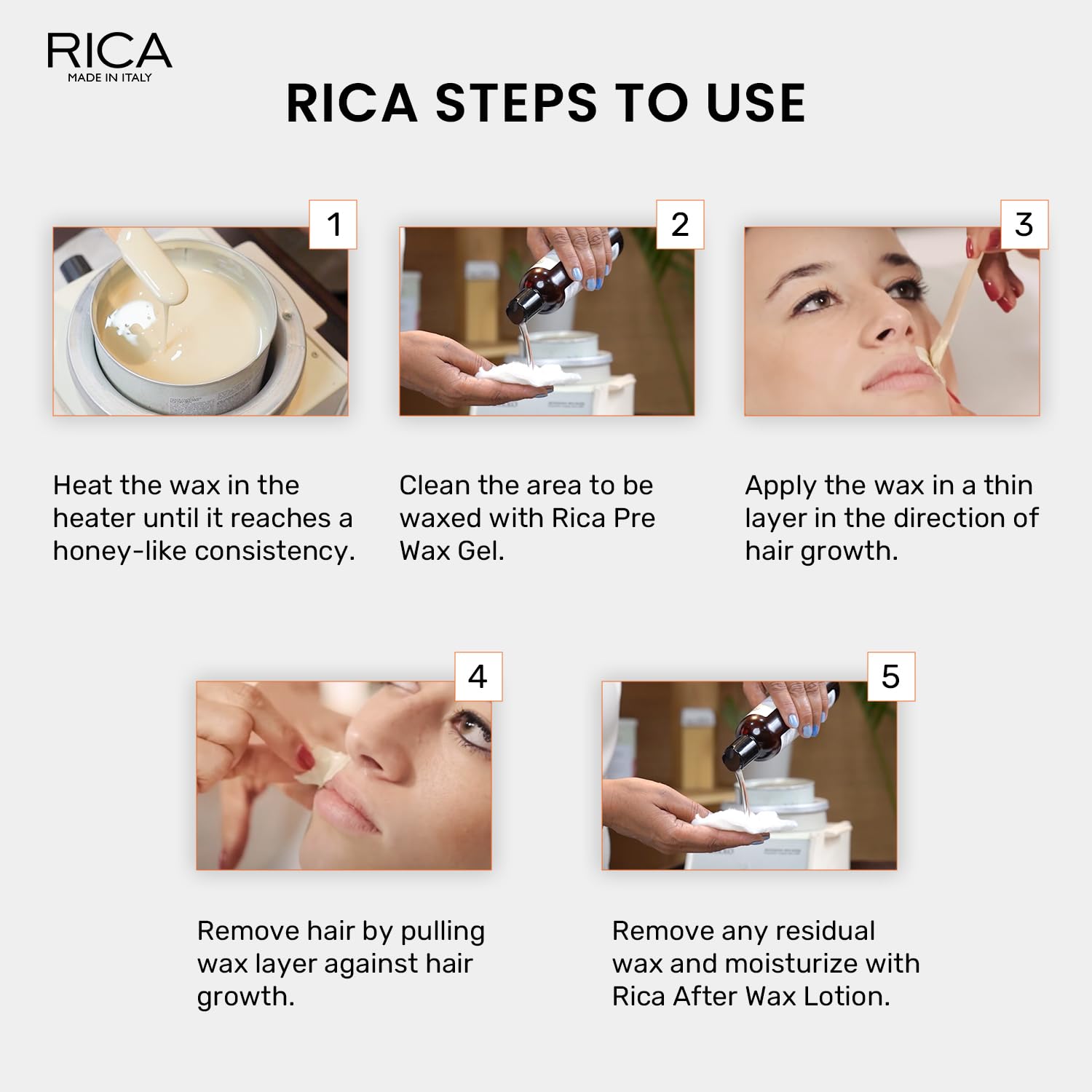 Rica Brazilian Wax Avocado Butter Stripless Face Bikini Hair Removal