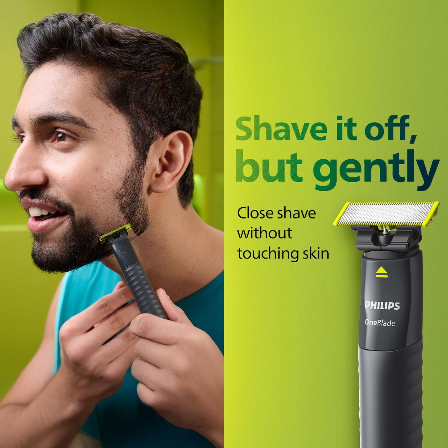 Philips OneBlade Hybrid Face Trimmer and Shaver for Men