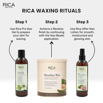 Rica Brazilian Wax Avocado Butter Stripless Face Bikini Hair Removal