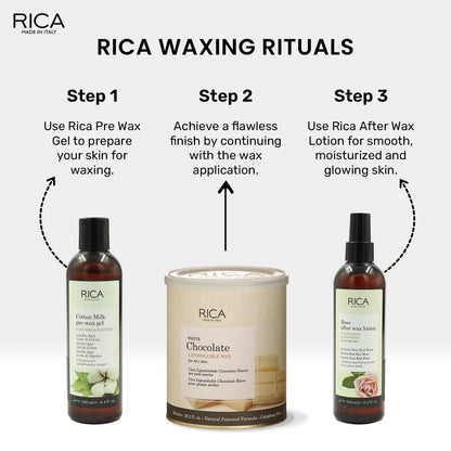 Rica White Chocolate Liposoluble Body Wax for Sensitive Dry Skin