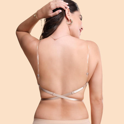 Enamor Women's Ultra-Low Criss-Cross Convertible Padded Wirefree Bridal Bra