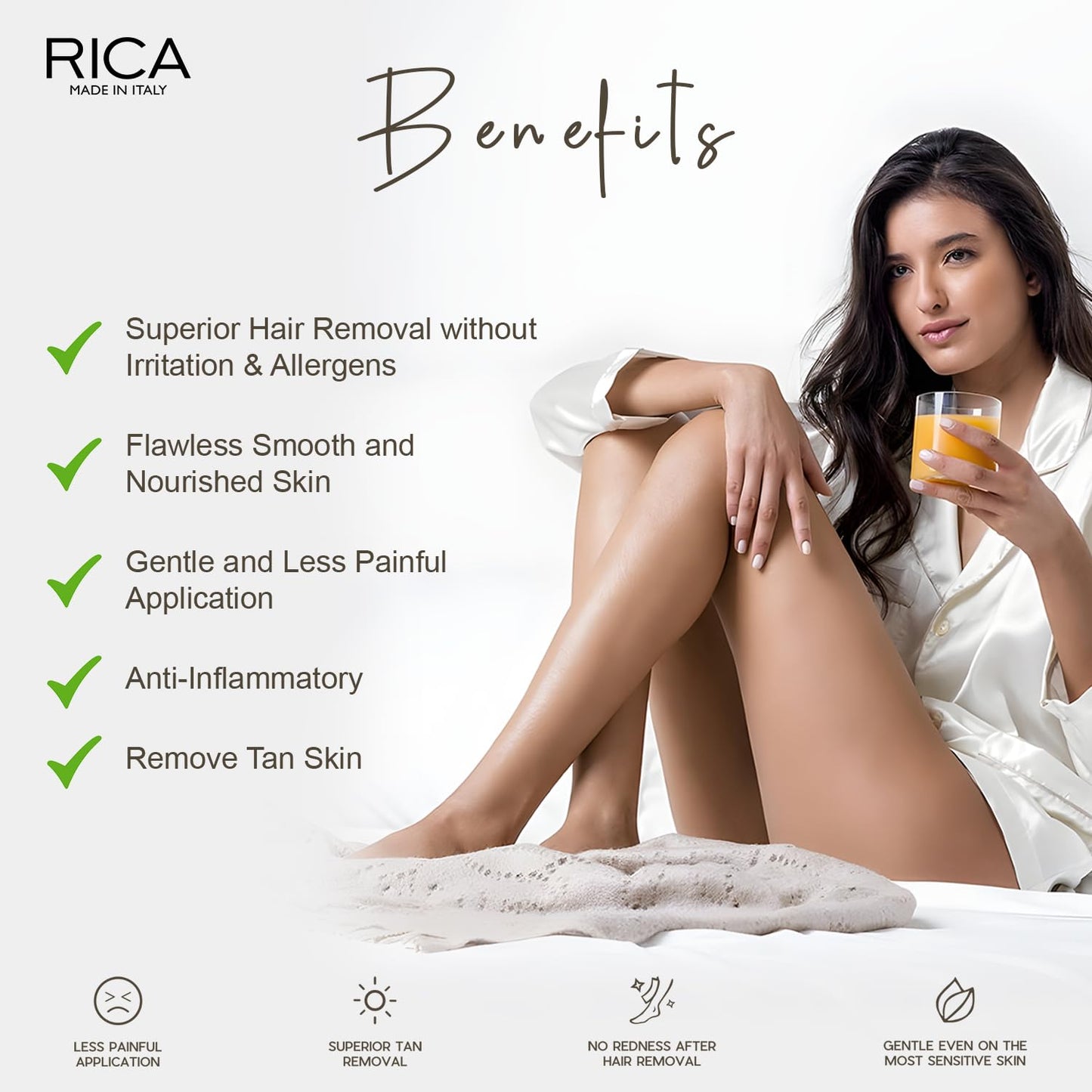 Rica White Chocolate Liposoluble Body Wax for Sensitive Dry Skin