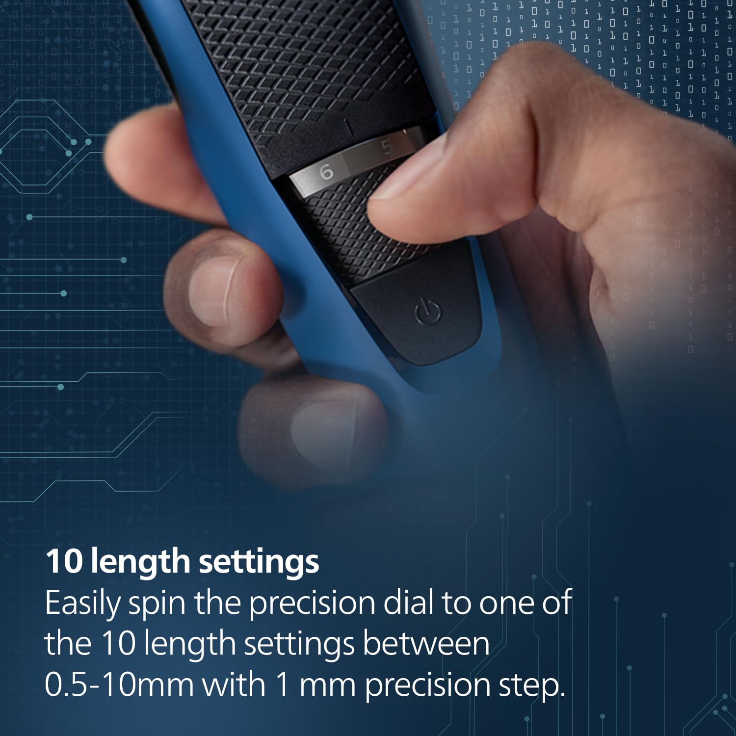 Philips BT3303/30 Cordless Beard Trimmer with 10 Length Settings