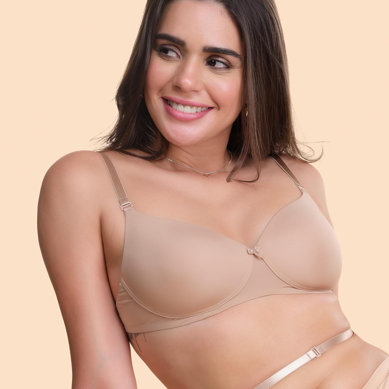 Enamor Women's Ultra-Low Criss-Cross Convertible Padded Wirefree Bridal Bra