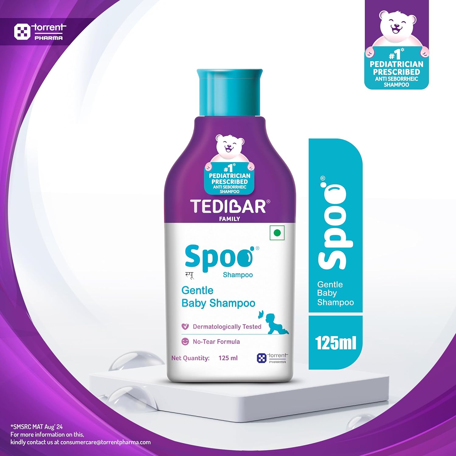 Spoo No-Tear Formula Gentle Baby Shampoo 125ml for Healthy Scalp