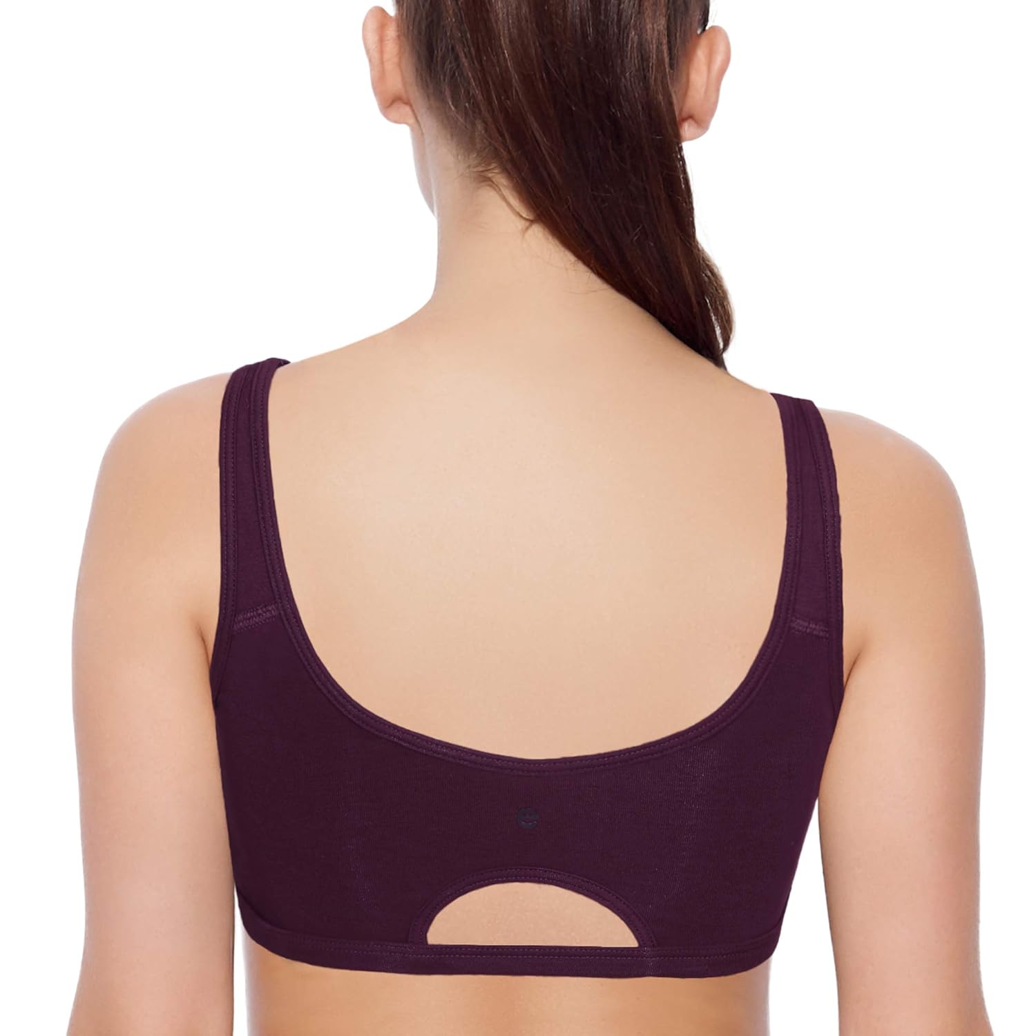 Enamor Women's Cotton Blend SB06 Low Impact Non-Padded Wirefree High Coverage Bra