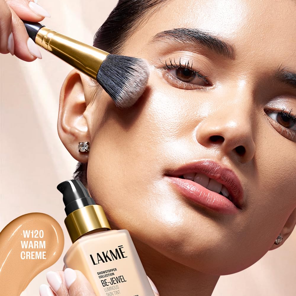 Lakme Be-Jewel Luminous Skin Tint: 24HR Lasting, Light-Reflecting Glow, Warm Beige