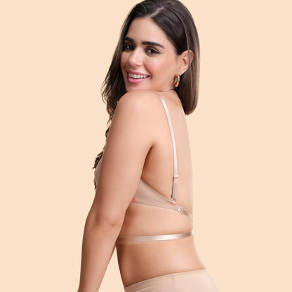 Enamor Women's Ultra-Low Criss-Cross Convertible Padded Wirefree Bridal Bra