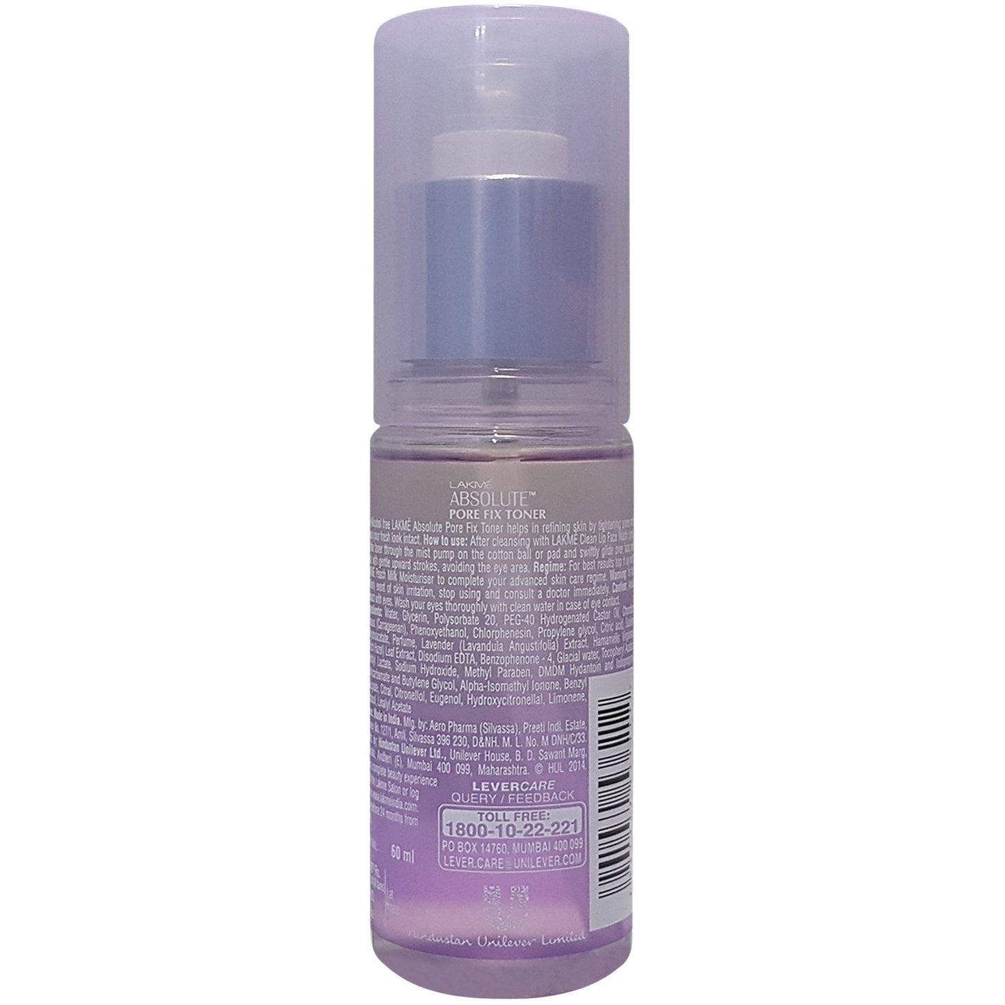 Lakme Absolute Pore Fix Toner: Alcohol-Free Skin Refresh, Tightens Pores, 60ml Bottle