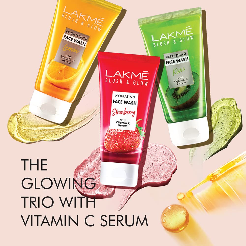 Lakmé Blush & Glow Hydrating Strawberry Facewash with Vitamin C