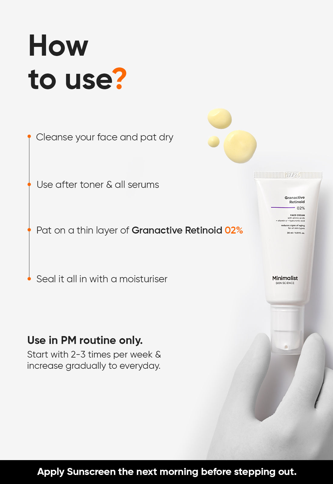Minimalist Granactive Retinoid 2% Anti-Aging Night Cream for Wrinkles