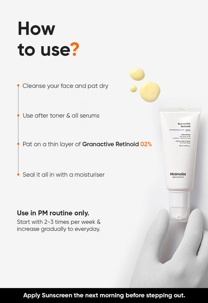 Minimalist Granactive Retinoid 2% Anti-Aging Night Cream for Wrinkles
