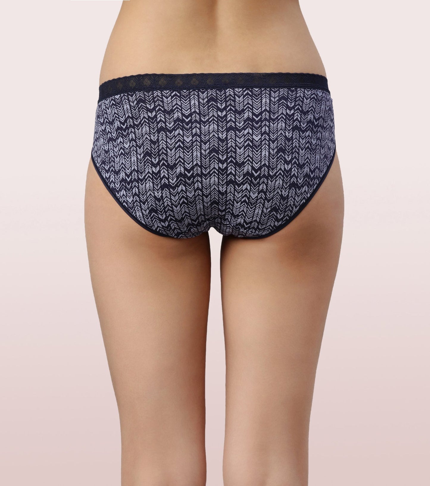 Enamor CH06 French Brief Hipster Panties - Antimicrobial Cotton Spandex, 2-Pack Assorted