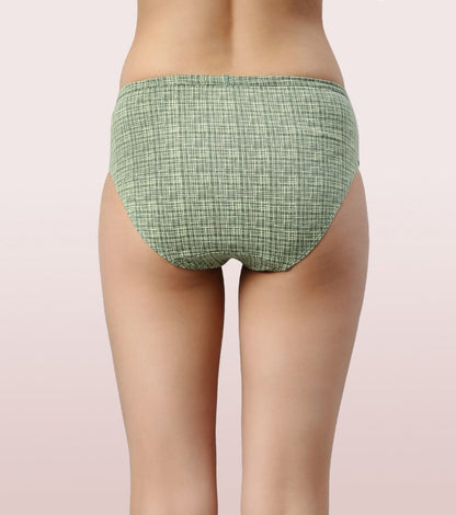 Enamor Chic Cotton Mid-Waist Hipster Panty 3-Pack with Antimicrobial Stain Release