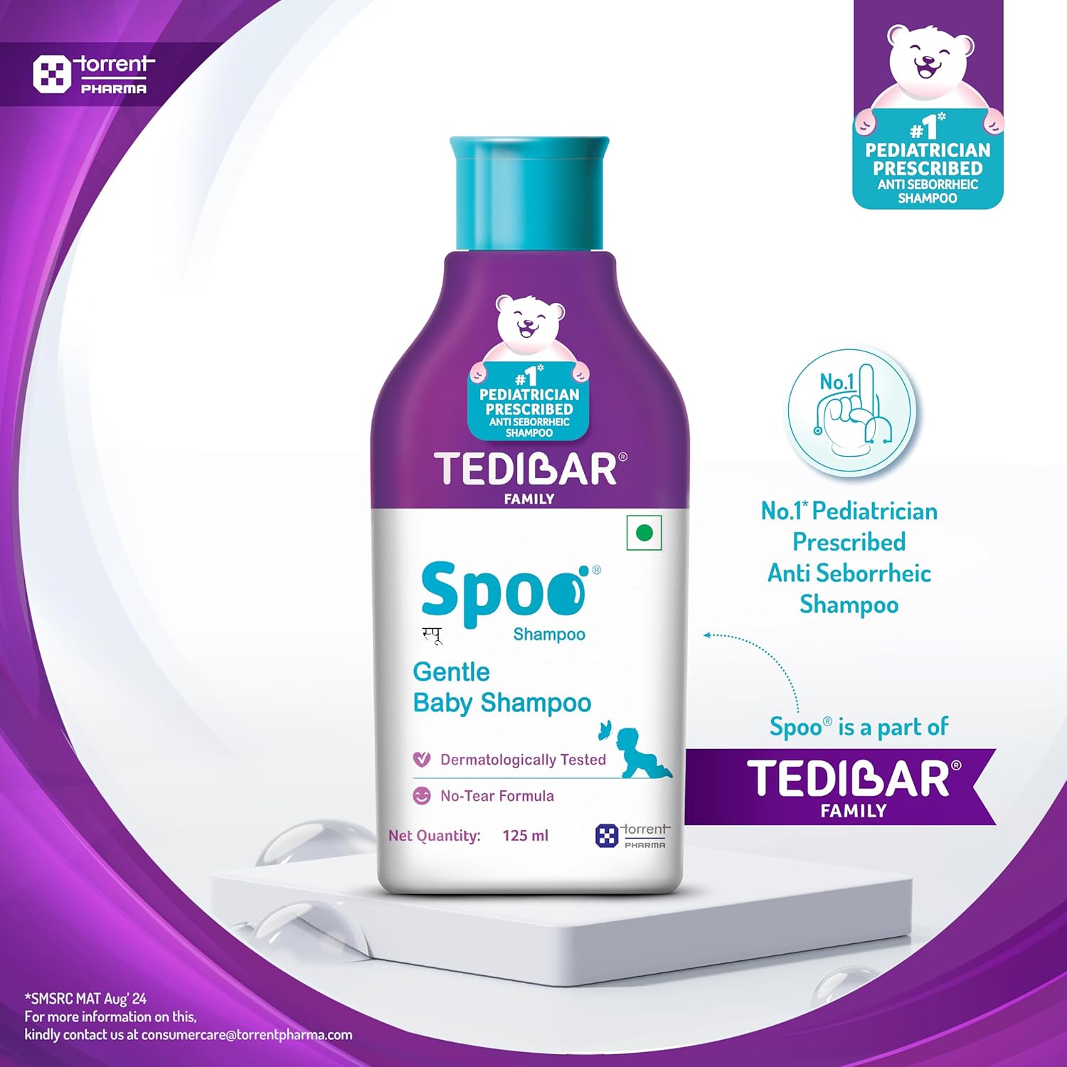 Spoo No-Tear Formula Gentle Baby Shampoo 125ml for Healthy Scalp