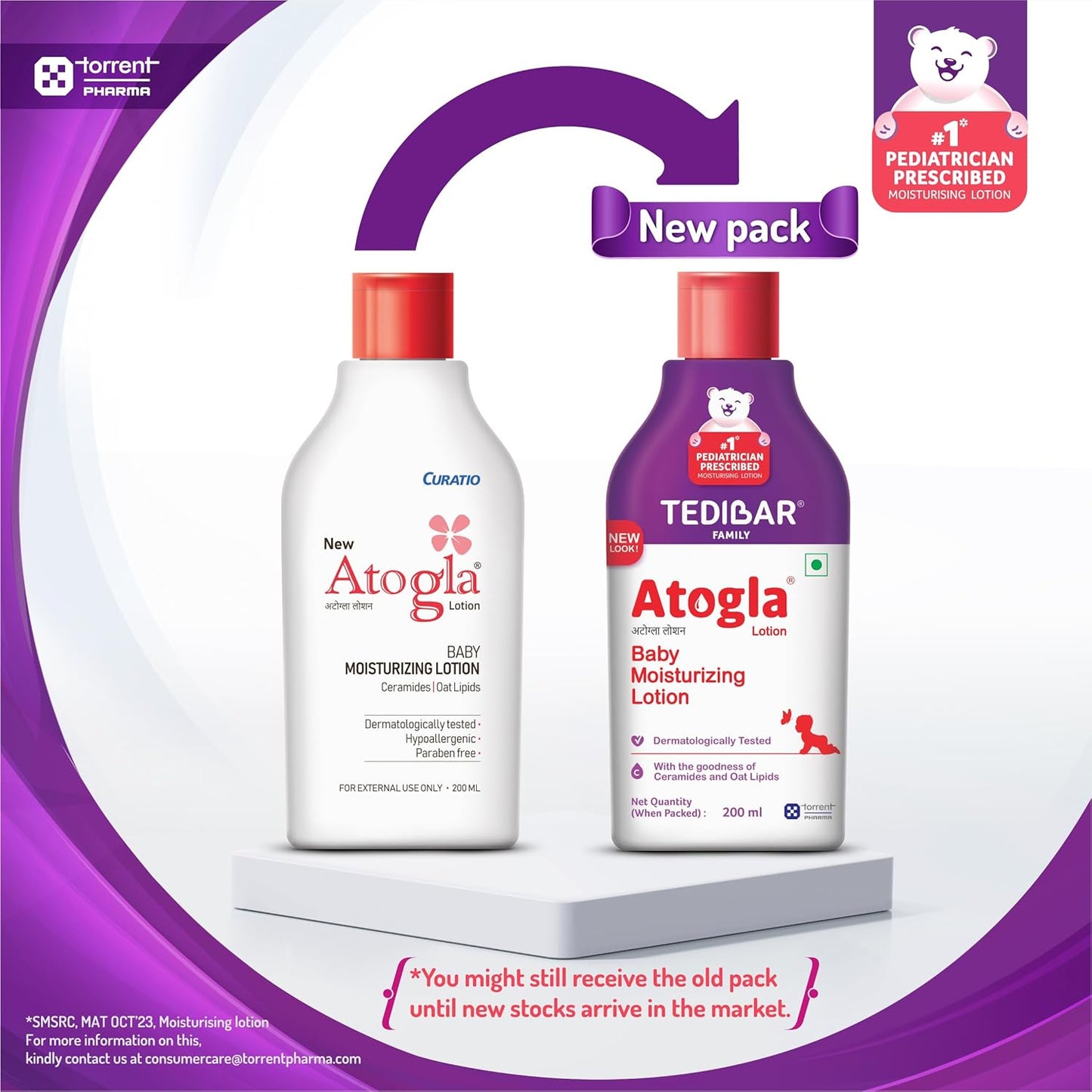 Atogla Baby Moisturizing Lotion with Ceramide for Sensitive Skin 200ml